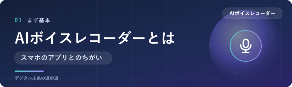 AIボイスレコーダーとは？スマホの録音アプリとのちがい