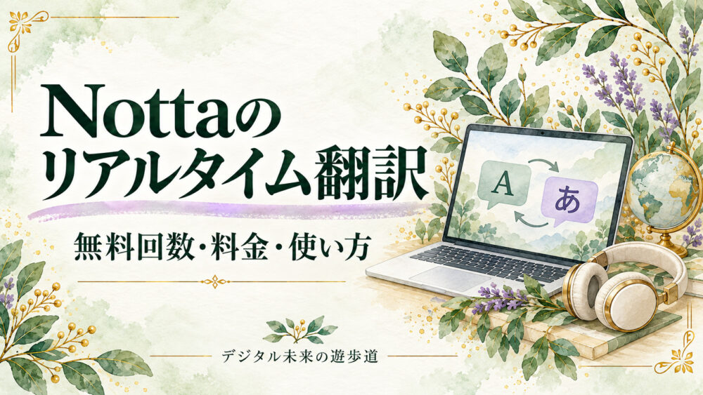 Nottaのリアルタイム翻訳の使い方｜無料回数・料金・2か国語の違い