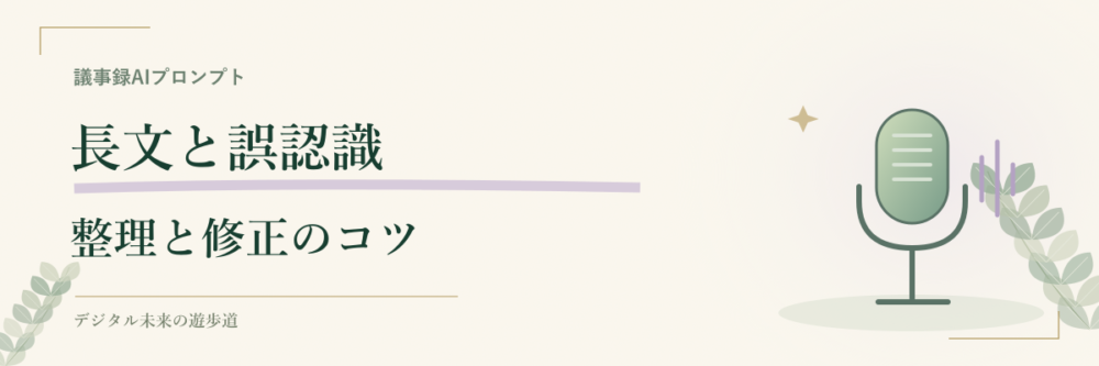 長い文字起こしや誤認識がある場合の対処