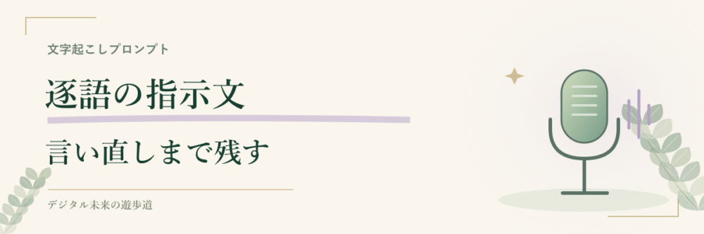 逐語の文字起こしプロンプト