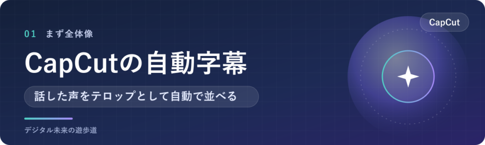 CapCutの自動字幕（自動キャプション）でできること