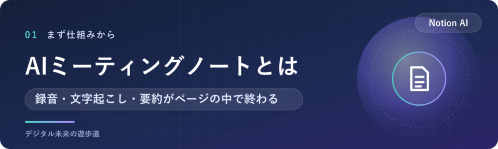 Notion AIの議事録機能「AIミーティングノート」とは