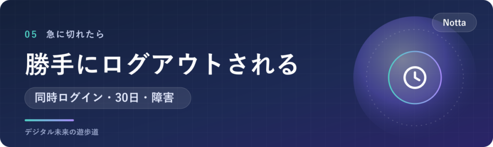 勝手にログアウトされる・急に入れなくなったとき