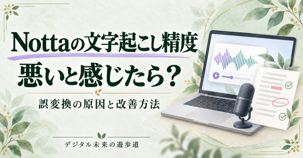 Nottaの文字起こし精度が悪いと感じたら。誤変換の原因と改善方法