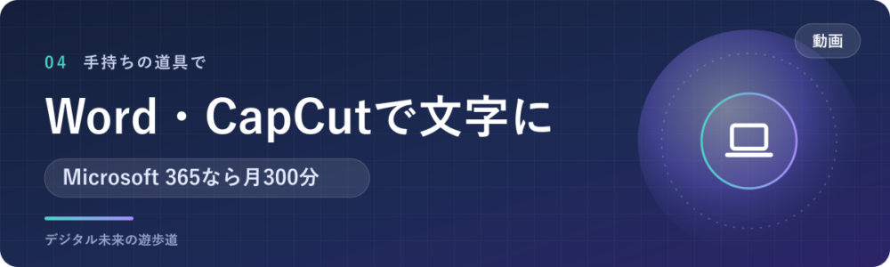 WordやCapCutで動画を文字にする方法