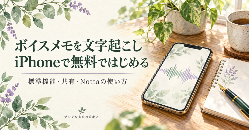 ボイスメモの文字起こし：iPhoneで無料ではじめる方法